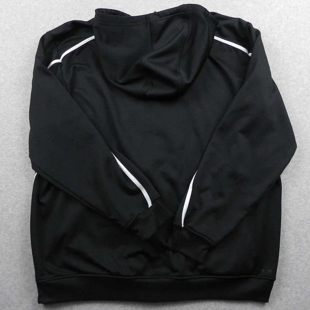 Adidas Hoodie Mens XLT Full Zip Black Womens Basketball Team Jacket Tall XL